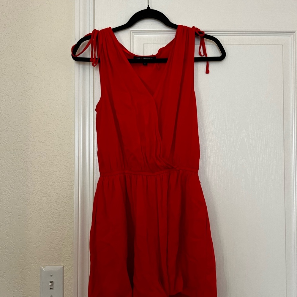 Elegant Red Sleeveless romper